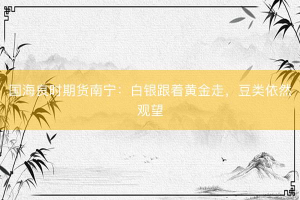 国海良时期货南宁：白银跟着黄金走，豆类依然观望