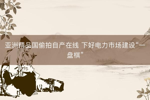 亚洲精品国偷拍自产在线 下好电力市场建设“一盘棋”