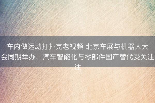 车内做运动打扑克老视频 北京车展与机器人大会同期举办，汽车智能化与零部件国产替代受关注
