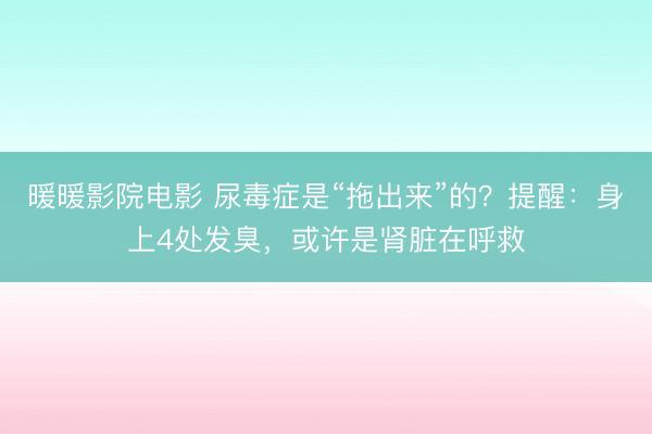 暖暖影院电影 尿毒症是“拖出来”的？提醒：身上4处发臭，或许是肾脏在呼救