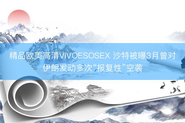 精品欧美高清VIVOESOSEX 沙特被曝3月曾对伊朗发动多次“报复性”空袭