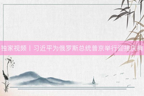 独家视频丨习近平为俄罗斯总统普京举行迎接庆典