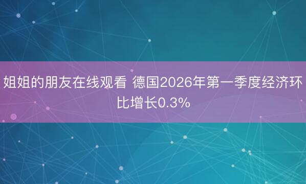 姐姐的朋友在线观看 德国2026年第一季度经济环比增长0.3%