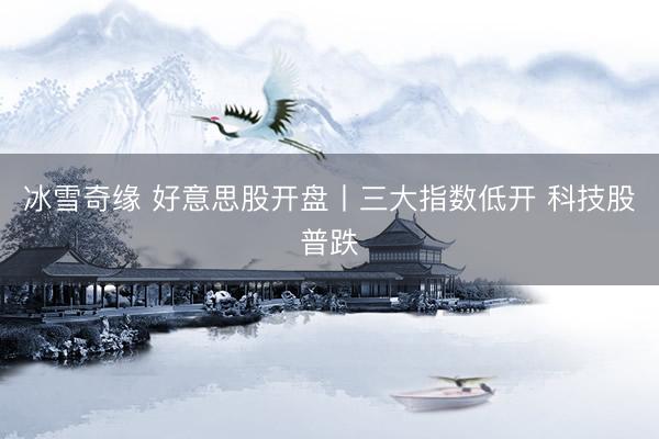 冰雪奇缘 好意思股开盘丨三大指数低开 科技股普跌
